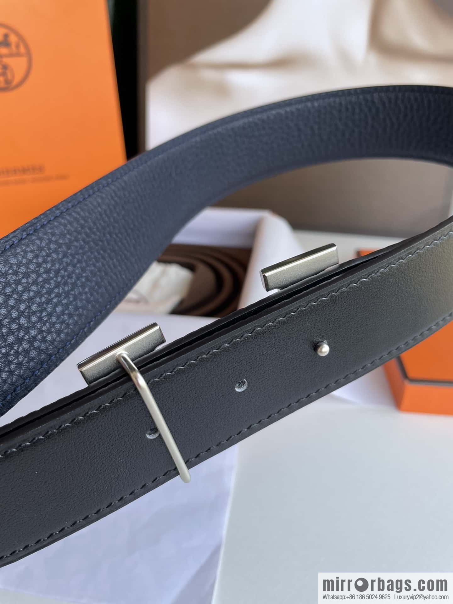 Hermes Hermes H Replica Luxury Handbag Original Leather Lychee Men's 38mm Belt