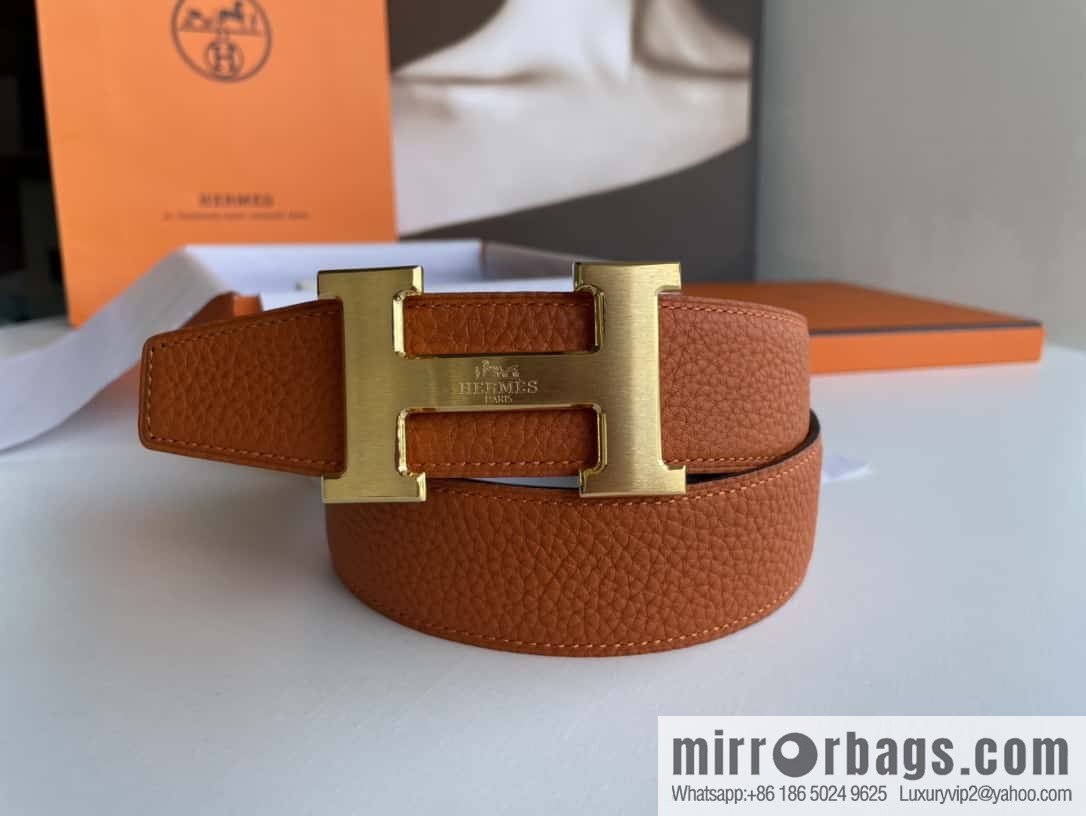 Hermes Hermes H Replica Luxury Handbag Original Leather Lychee Men's 38mm Belt
