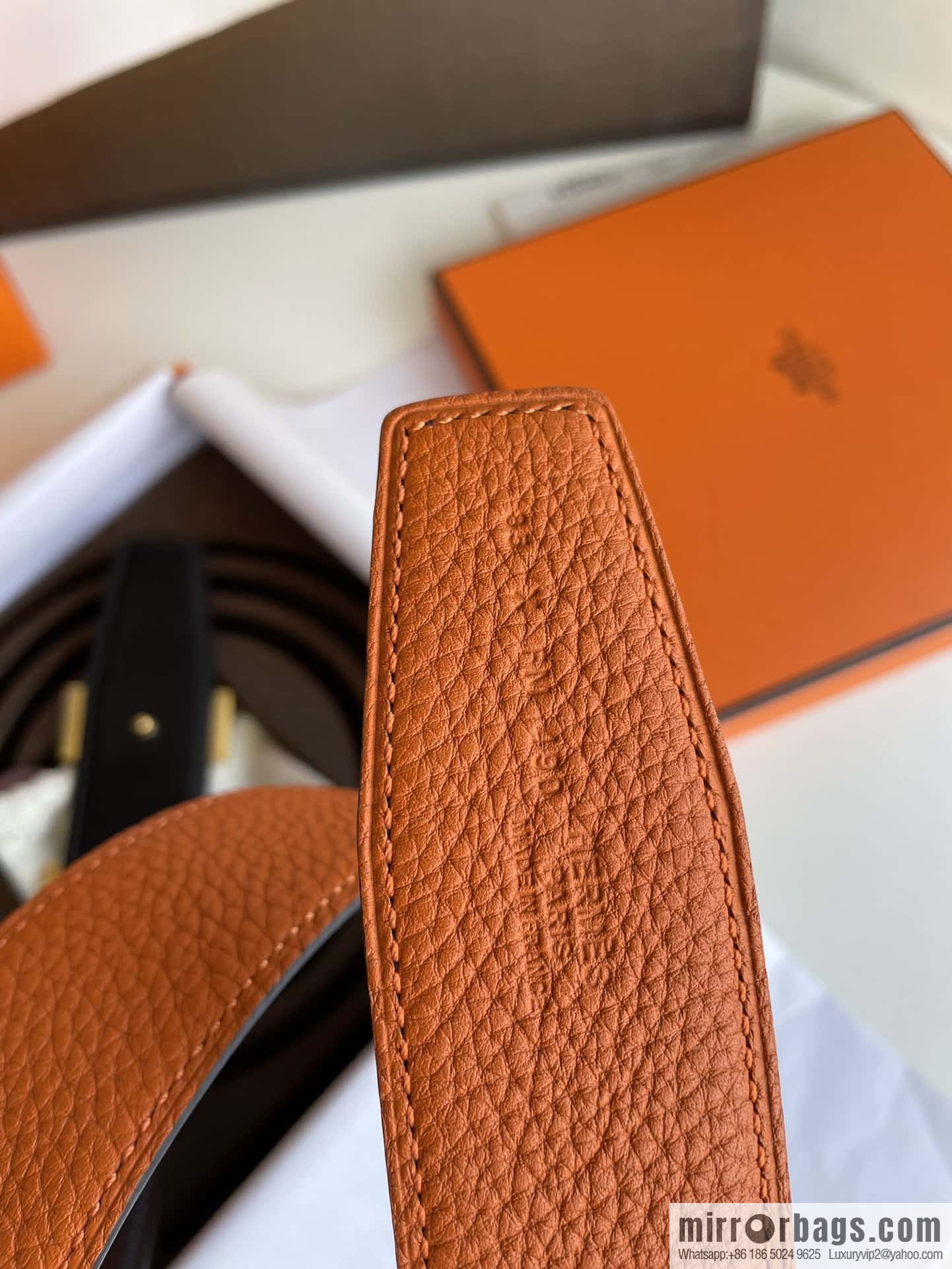Hermes Hermes H Replica Luxury Handbag Original Leather Lychee Men's 38mm Belt