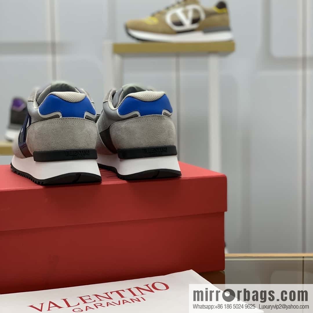 VALENTINO Valentino logo design, fabric cotton shoelaces, men's low-top casual sneakers