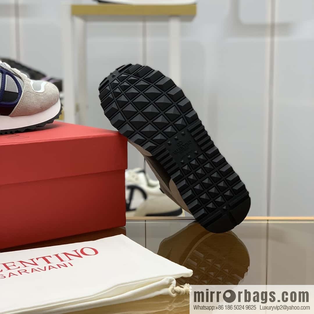 VALENTINO Valentino logo design, fabric cotton shoelaces, men's low-top casual sneakers