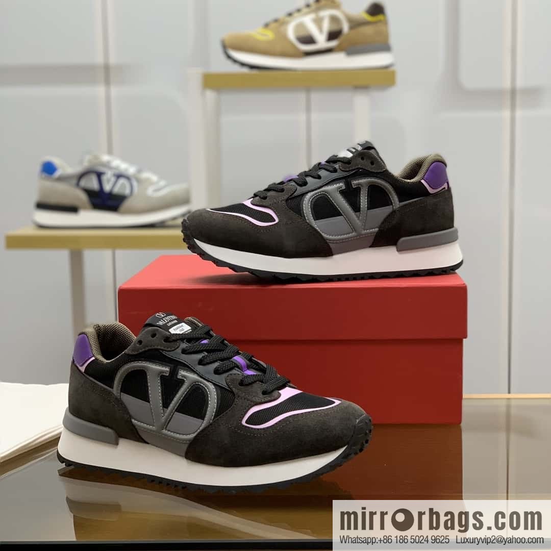 VALENTINO Valentino, logo design, men's low-top casual sneakers