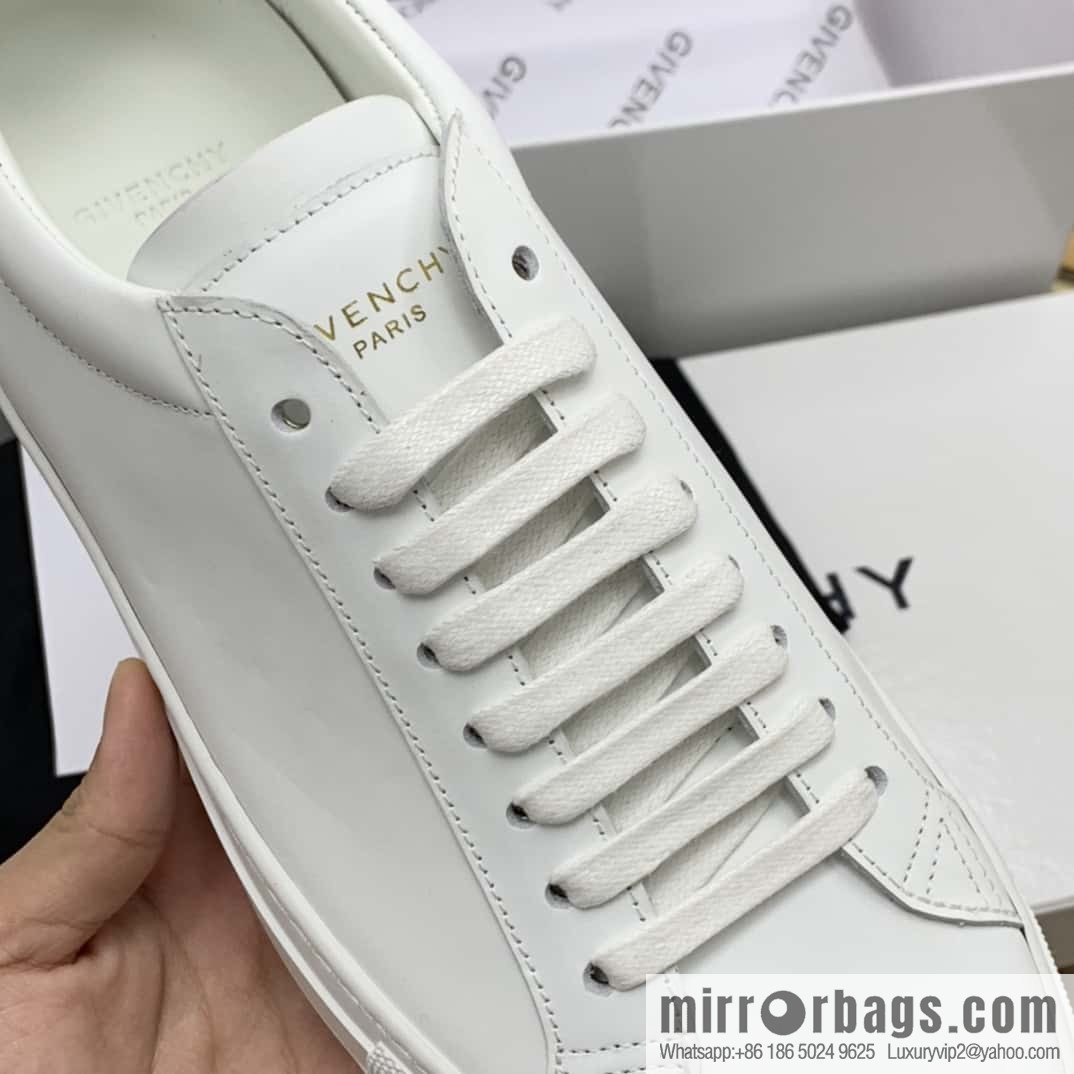 Givenchy/Givenchy, white leather, brown leather with knot, sports shoes for couples