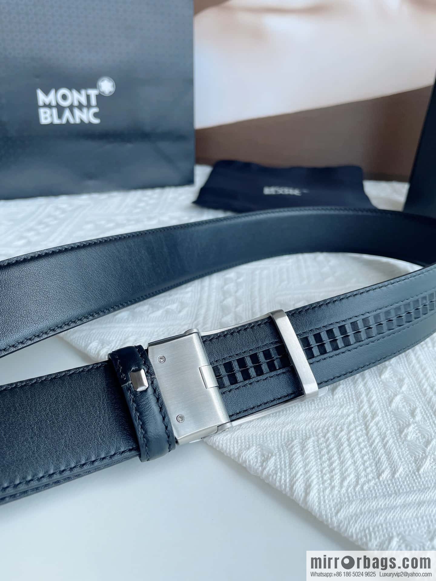 Montblanc, White Hexagonal Star Capsule Men's Automatic Belt 3.5cm