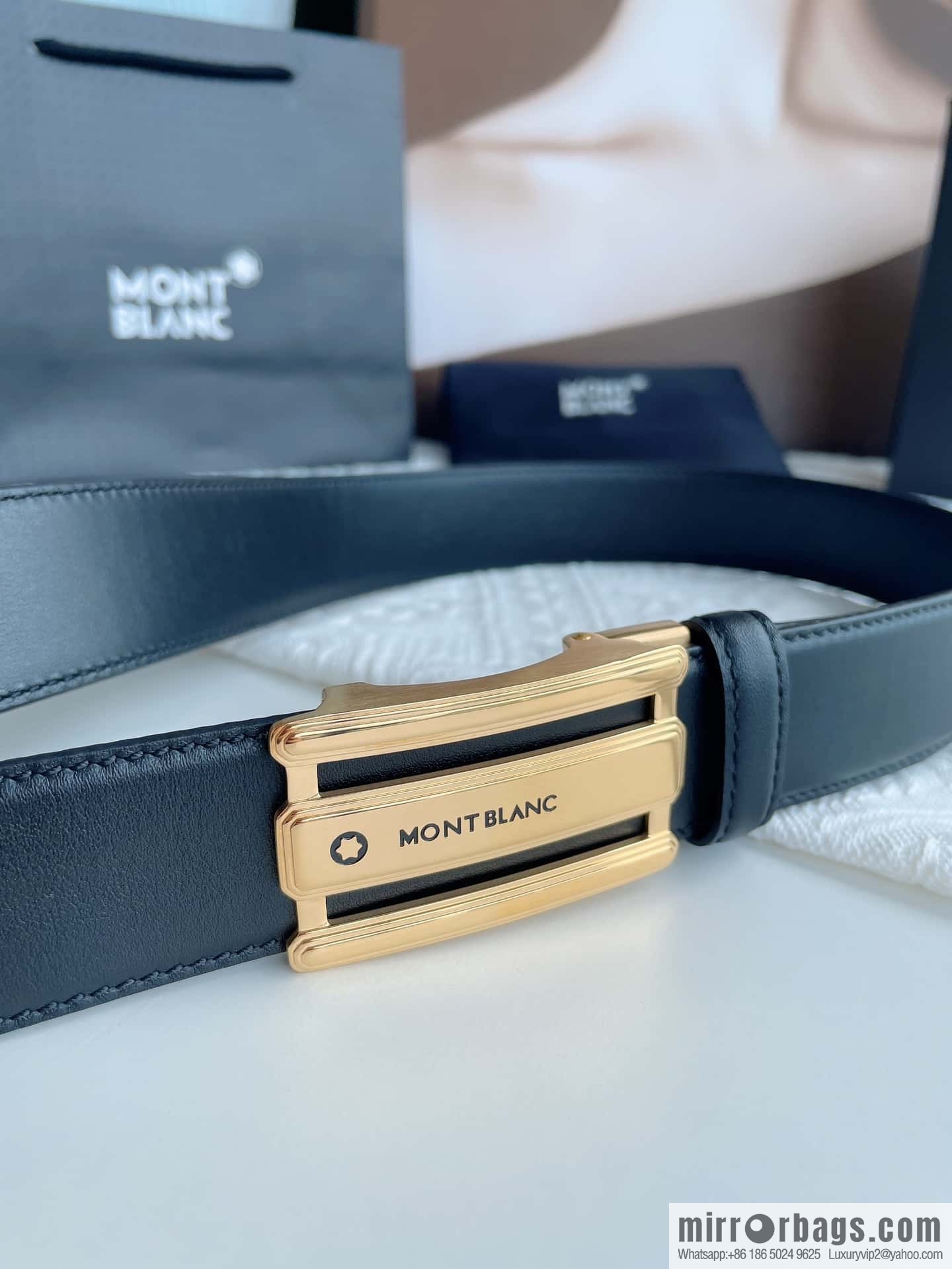 Montblanc, White Hexagonal Star Capsule Men's Automatic Belt 3.5cm