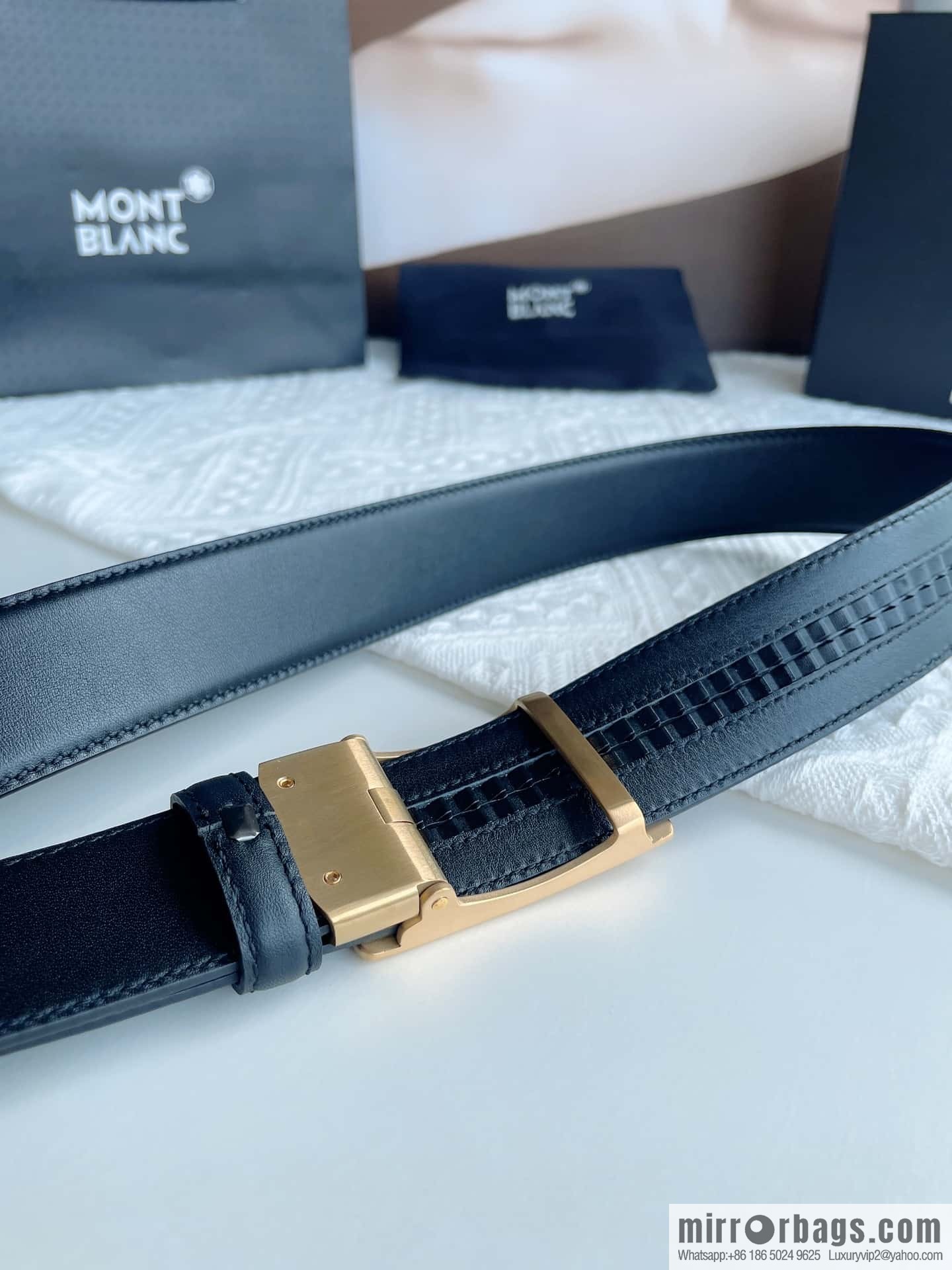Montblanc, White Hexagonal Star Capsule Men's Automatic Belt 3.5cm