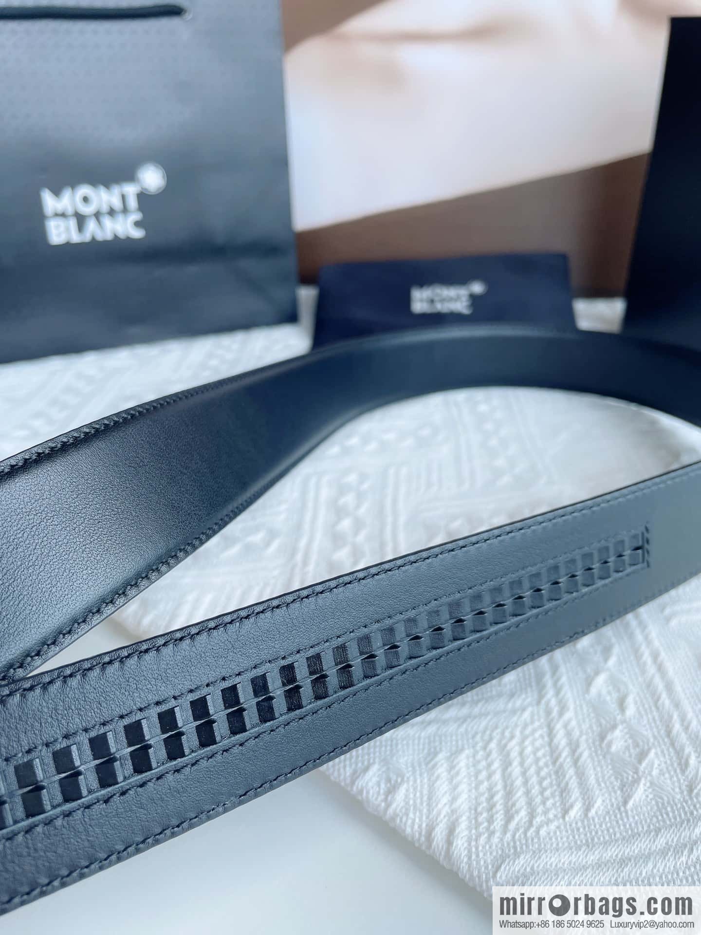 Montblanc, White Hexagonal Star Capsule Men's Automatic Belt 3.5cm