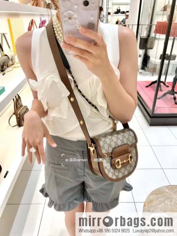GUCCI HORSEBIT 1955 MINI ROUNDED BAG 760191 92TCG 8563