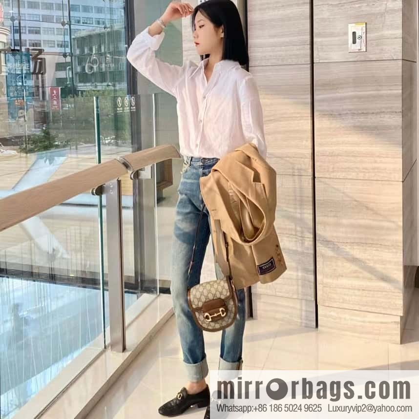 GUCCI HORSEBIT 1955 MINI ROUNDED BAG 760191 92TCG 8563