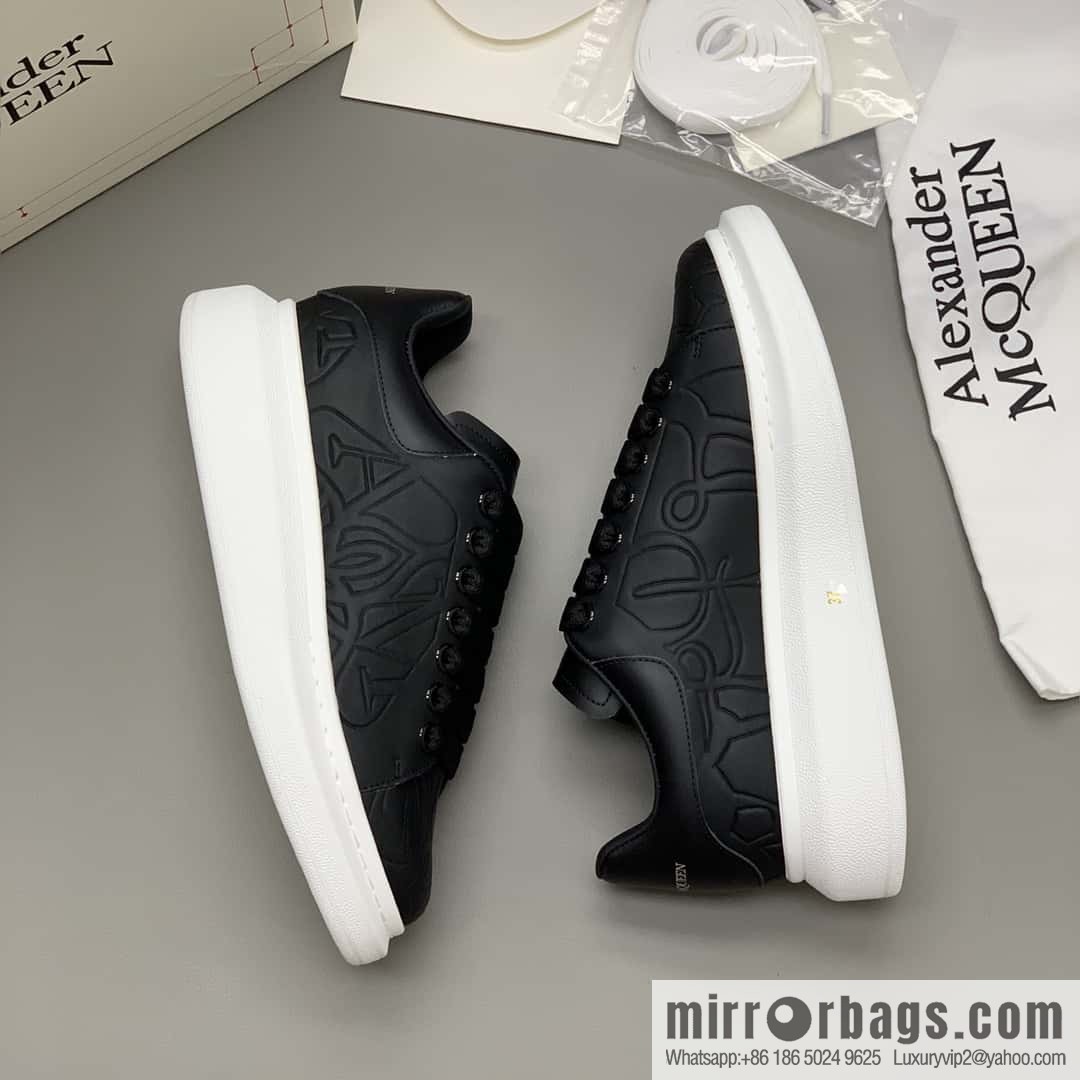 Alexander McQueen Alexander McQueen all-black embossed sneakers for men and women