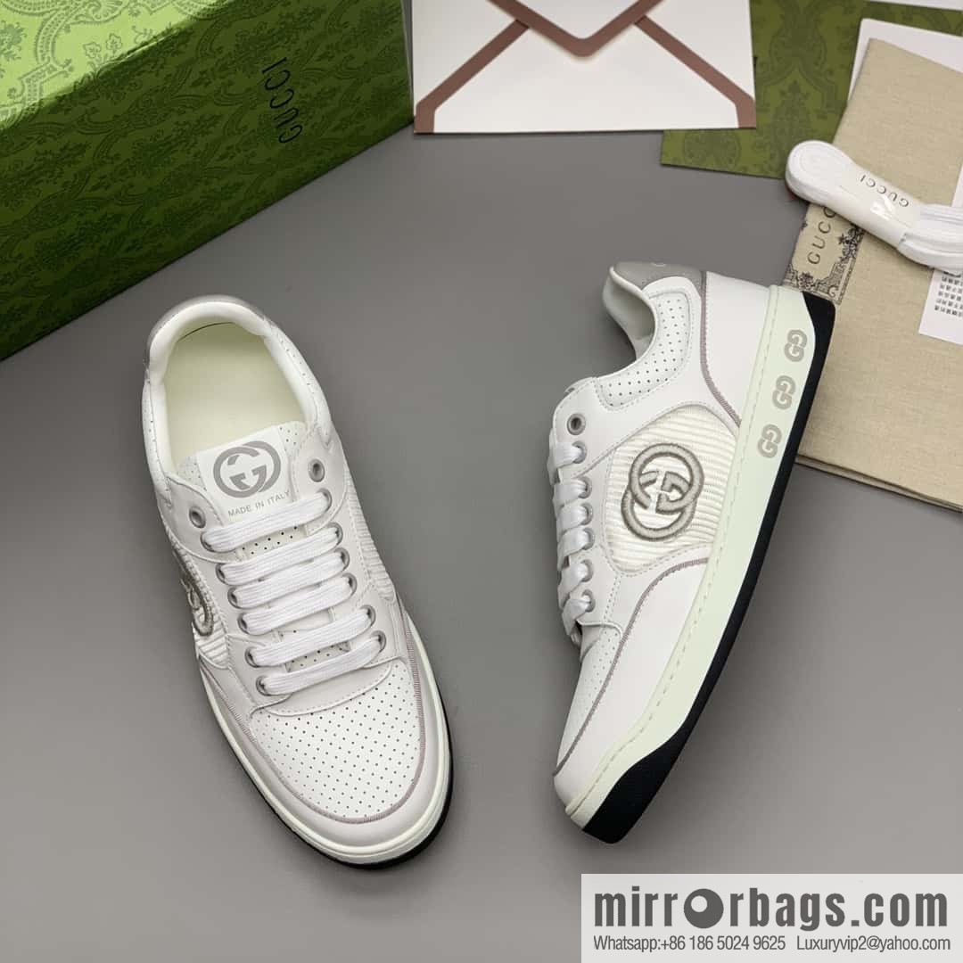GUCCI side decoration classic double G men's casual shoes