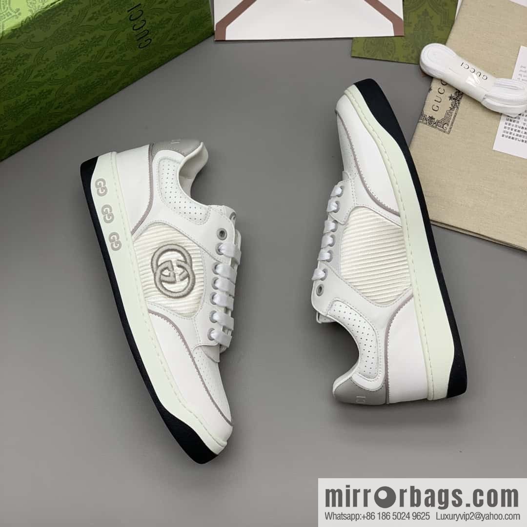 GUCCI side decoration classic double G men's casual shoes