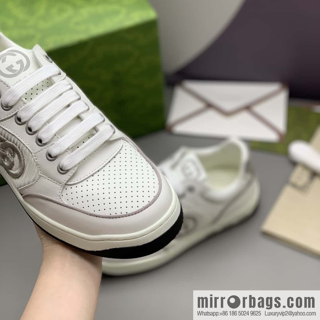 GUCCI side decoration classic double G men's casual shoes