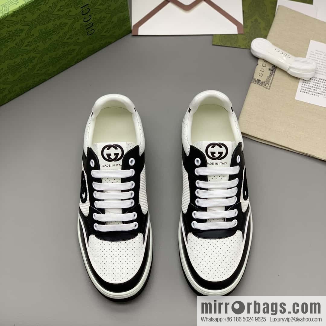 GUCCI side decoration classic double G men's casual shoes
