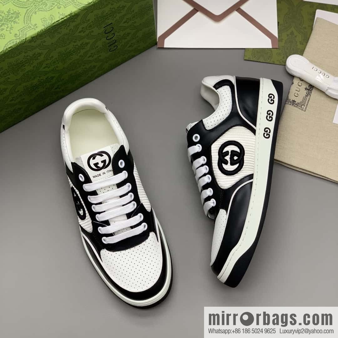 GUCCI side decoration classic double G men's casual shoes