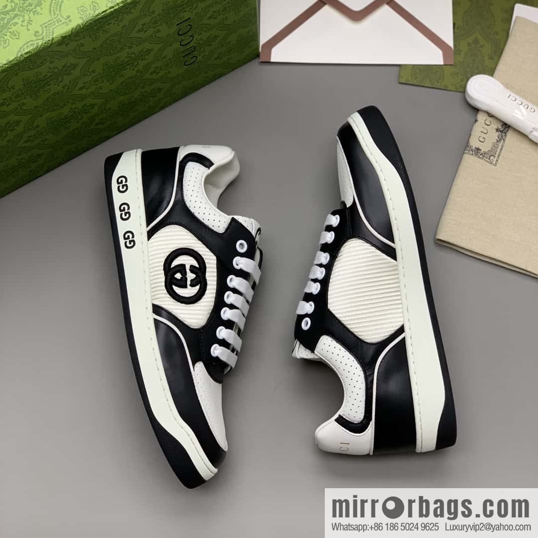 GUCCI side decoration classic double G men's casual shoes