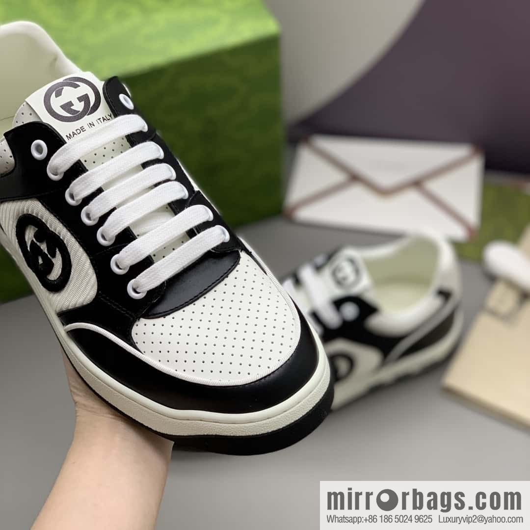 GUCCI side decoration classic double G men's casual shoes