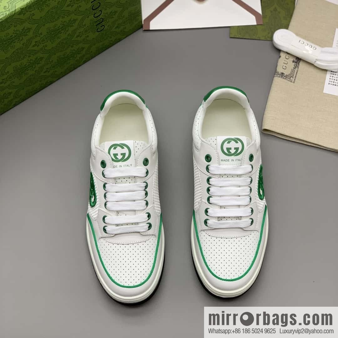 GUCCI side decoration classic double G men's casual shoes