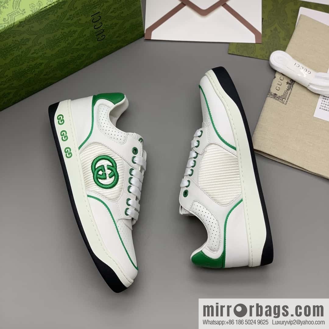 GUCCI side decoration classic double G men's casual shoes