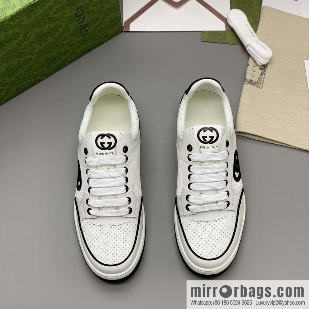GUCCI side decoration classic double G men's casual shoes