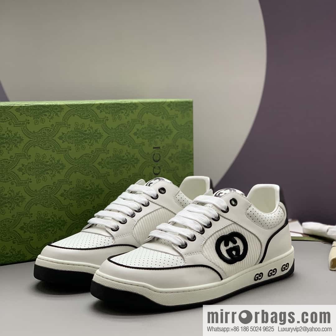 GUCCI side decoration classic double G men's casual shoes