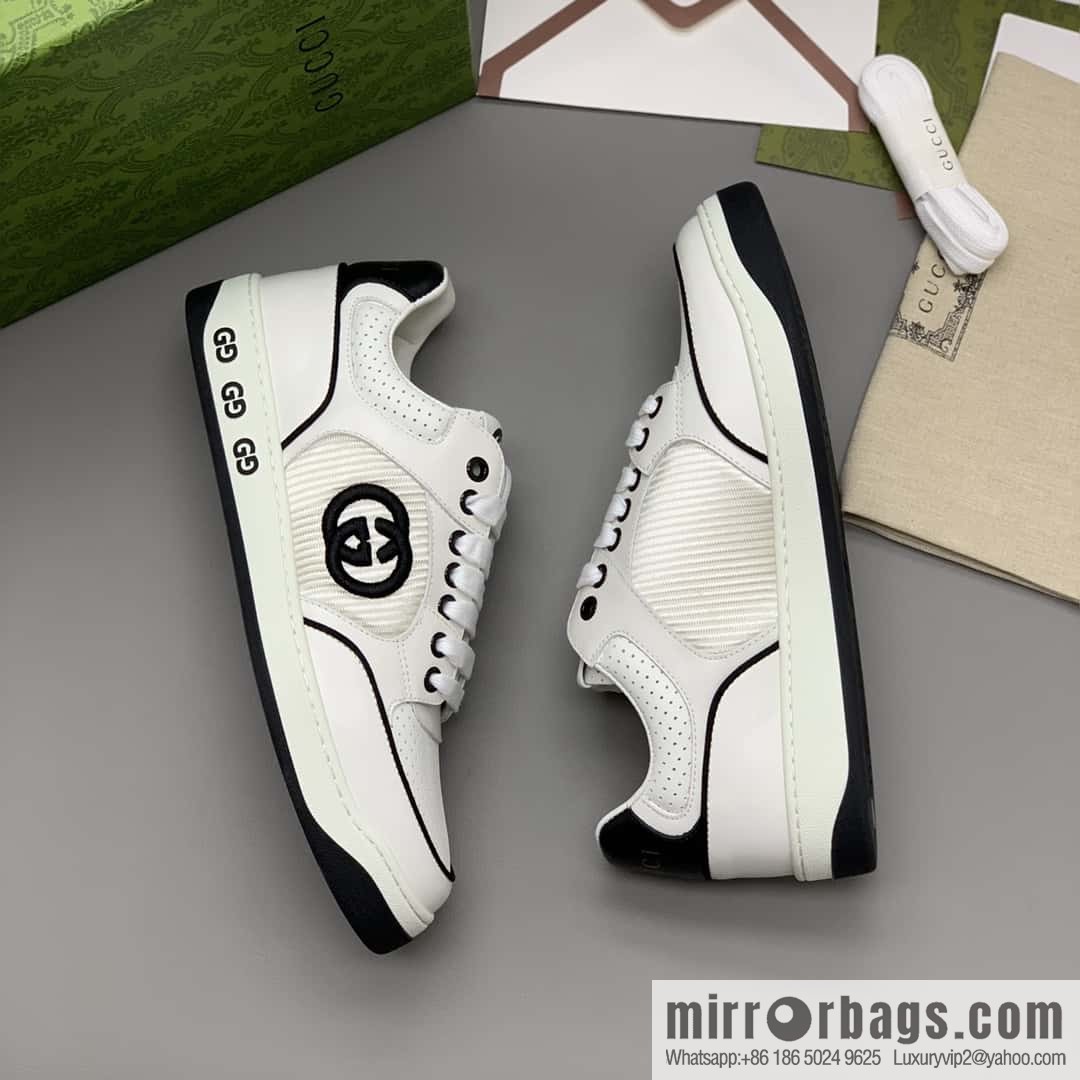 GUCCI side decoration classic double G men's casual shoes