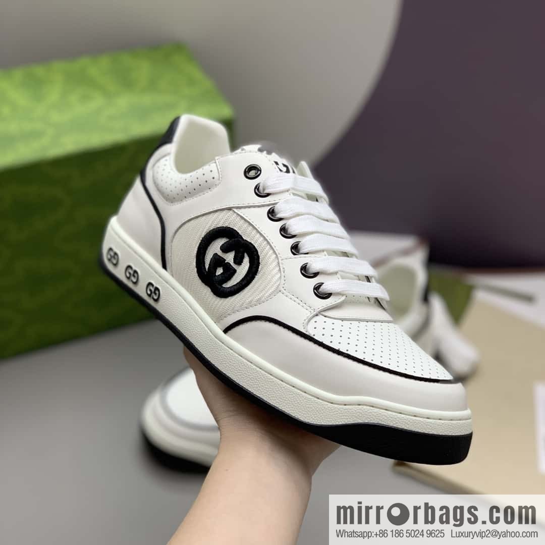 GUCCI side decoration classic double G men's casual shoes
