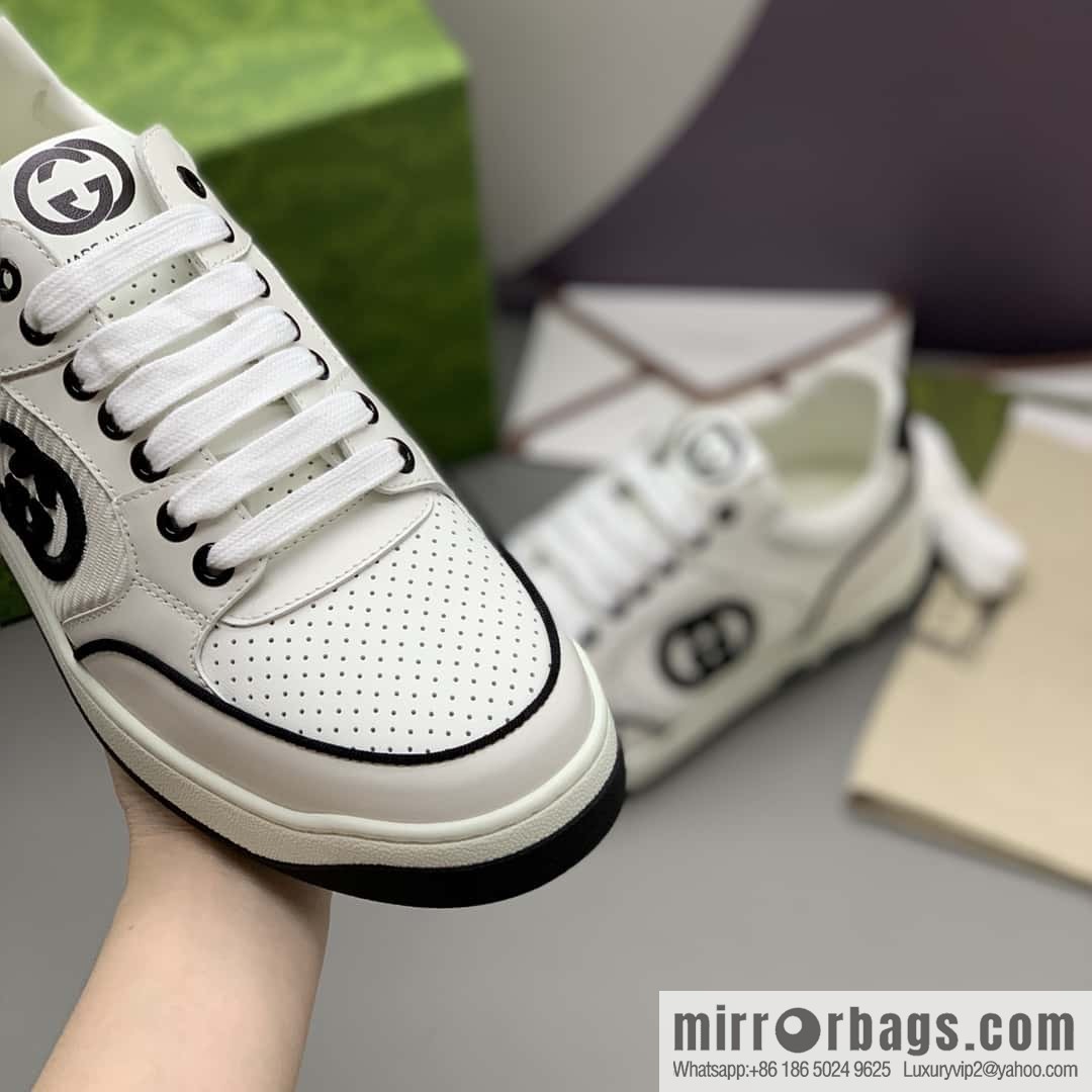 GUCCI side decoration classic double G men's casual shoes