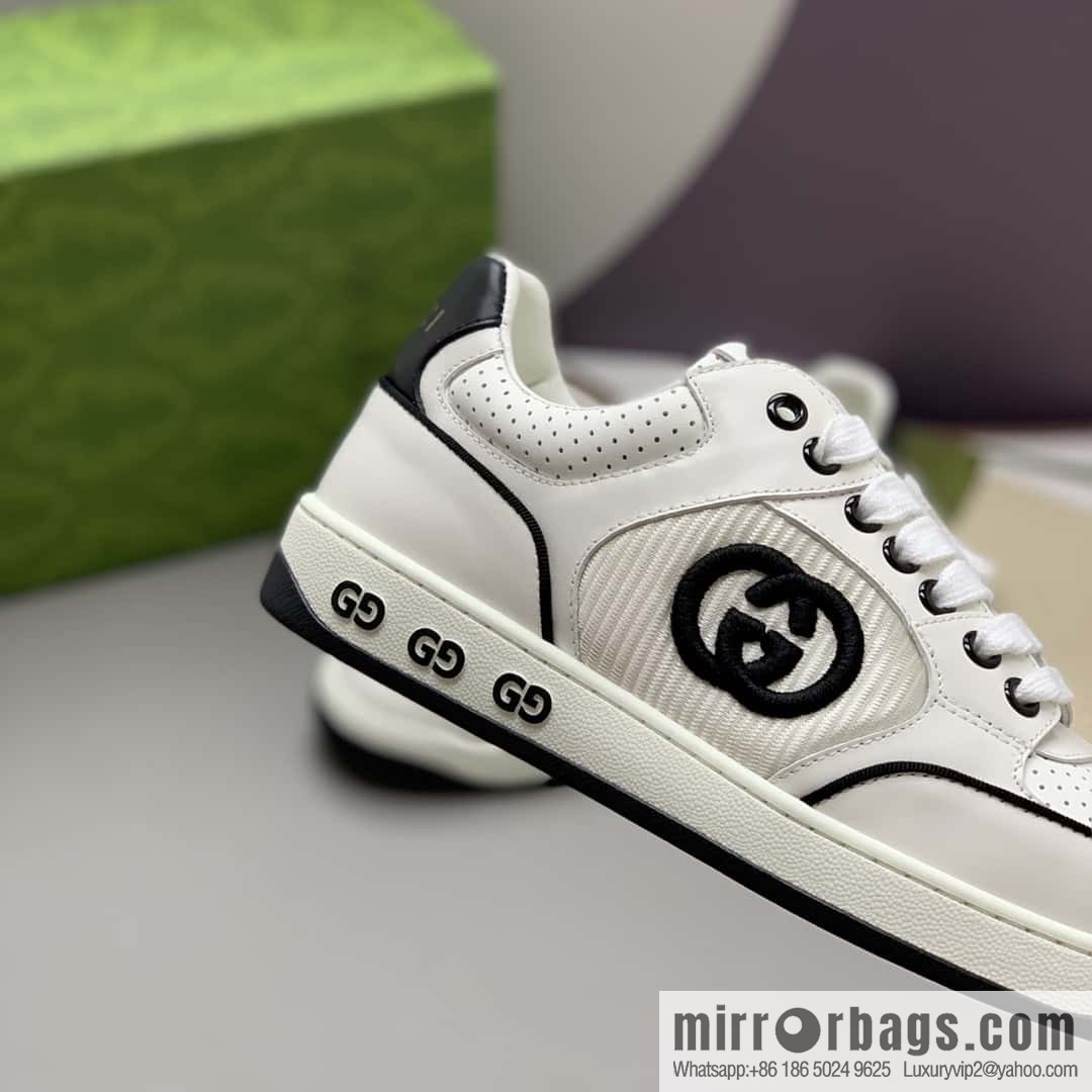 GUCCI side decoration classic double G men's casual shoes