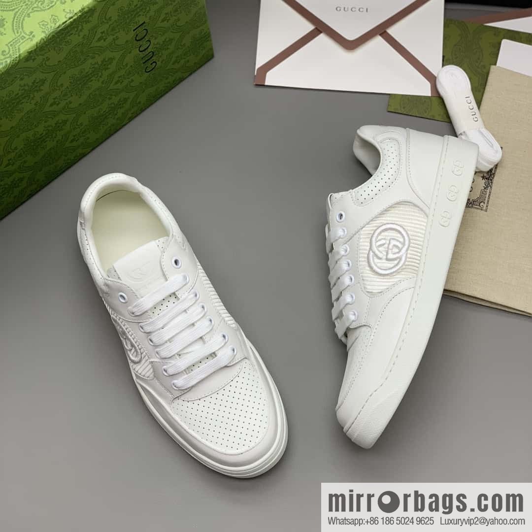GUCCI side decoration classic double G men's casual shoes