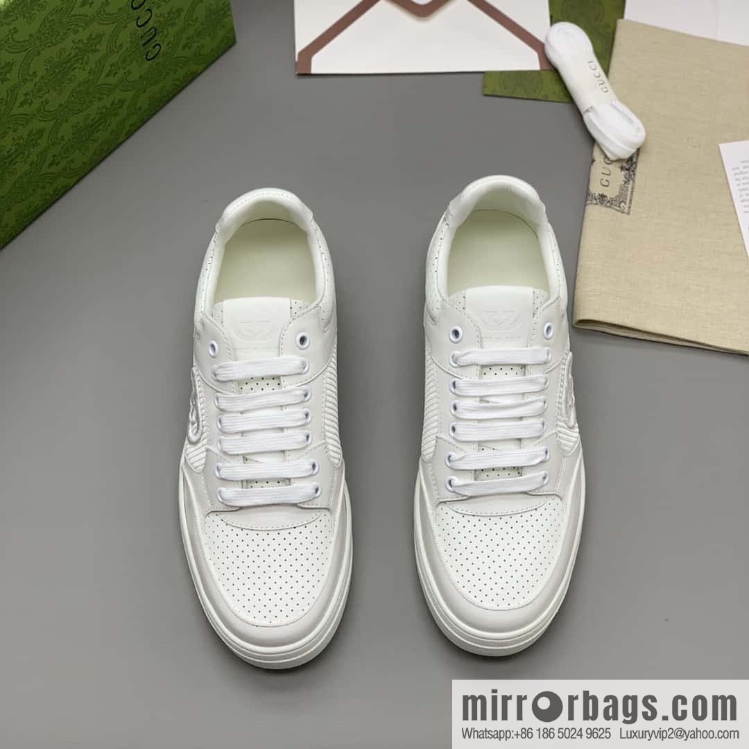 GUCCI side decoration classic double G men's casual shoes