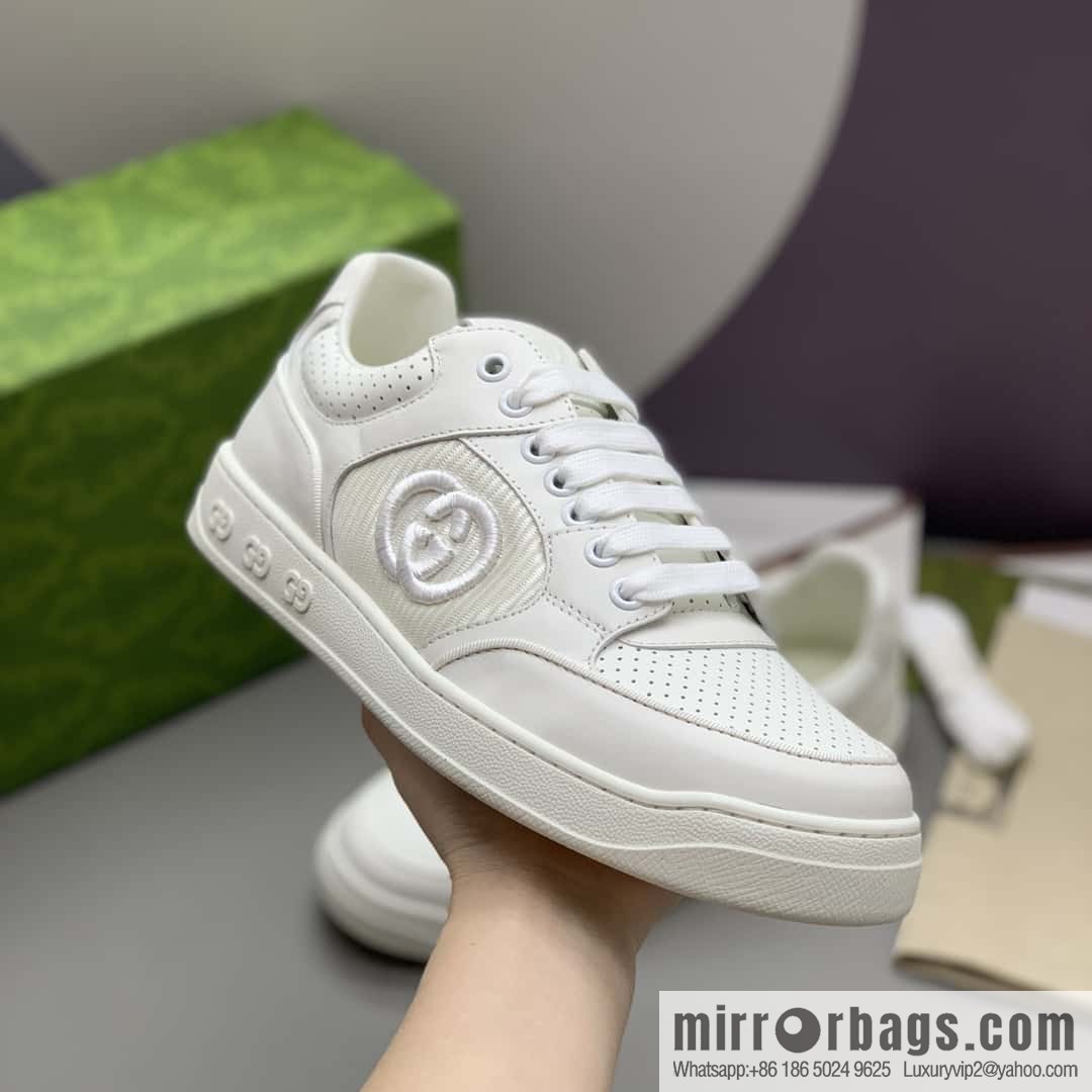 GUCCI side decoration classic double G men's casual shoes