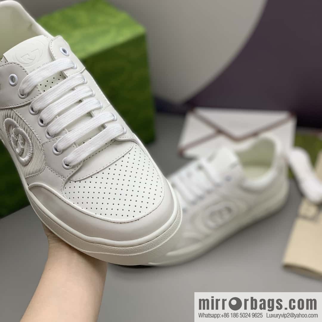 GUCCI side decoration classic double G men's casual shoes