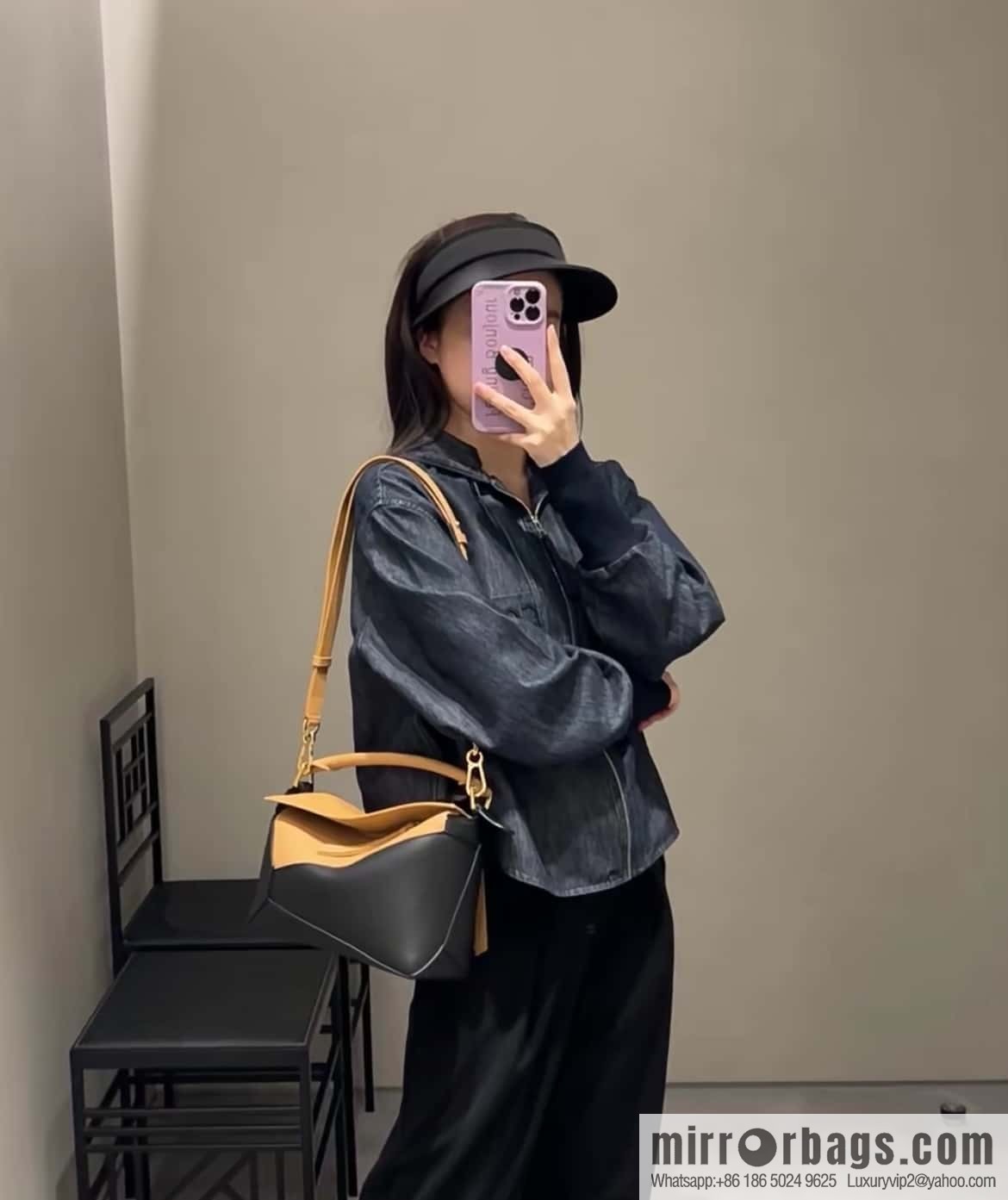 LOEWE Puzzle 24CM bag leather small geometric bag 0681