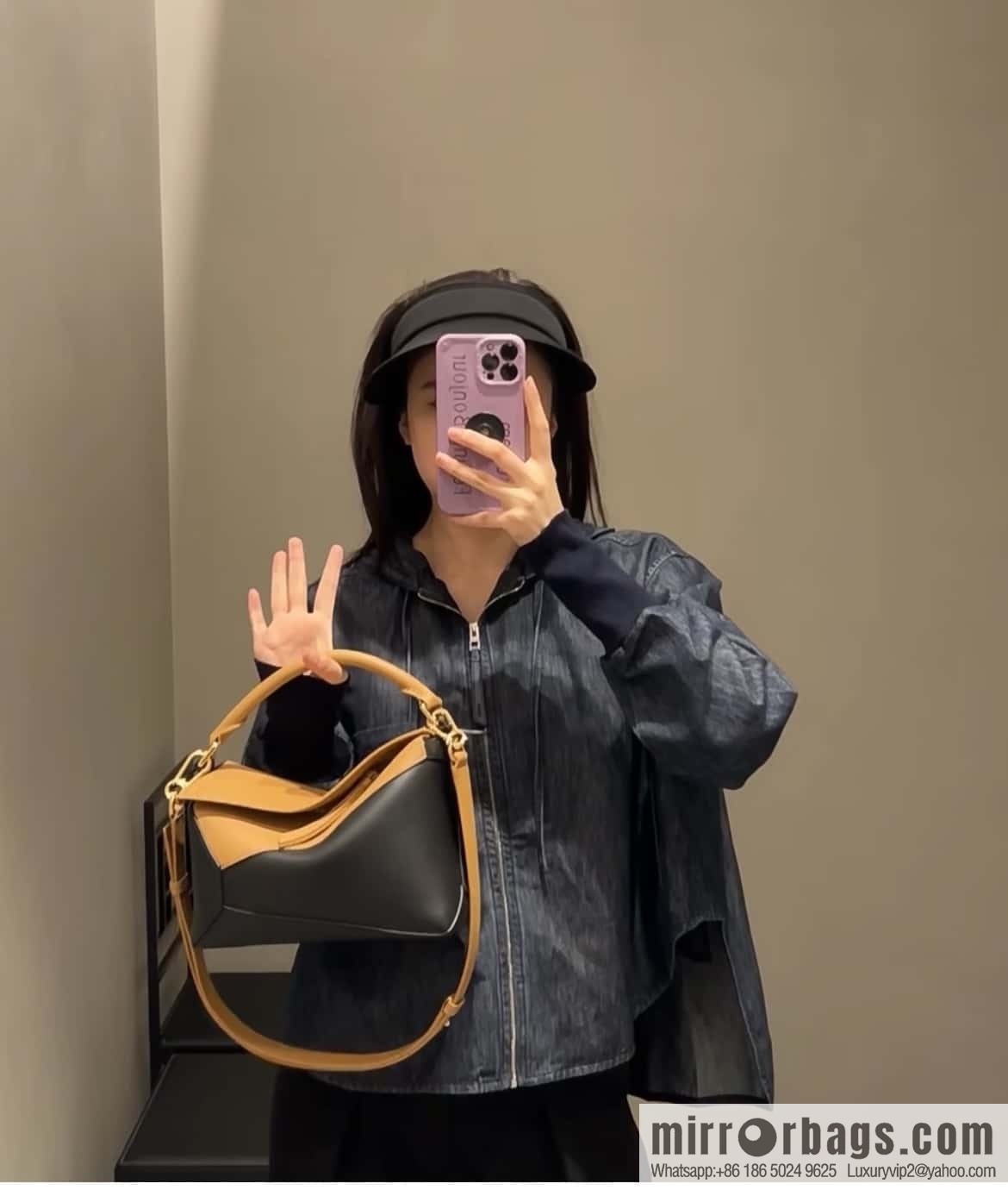 LOEWE Puzzle 24CM bag leather small geometric bag 0681