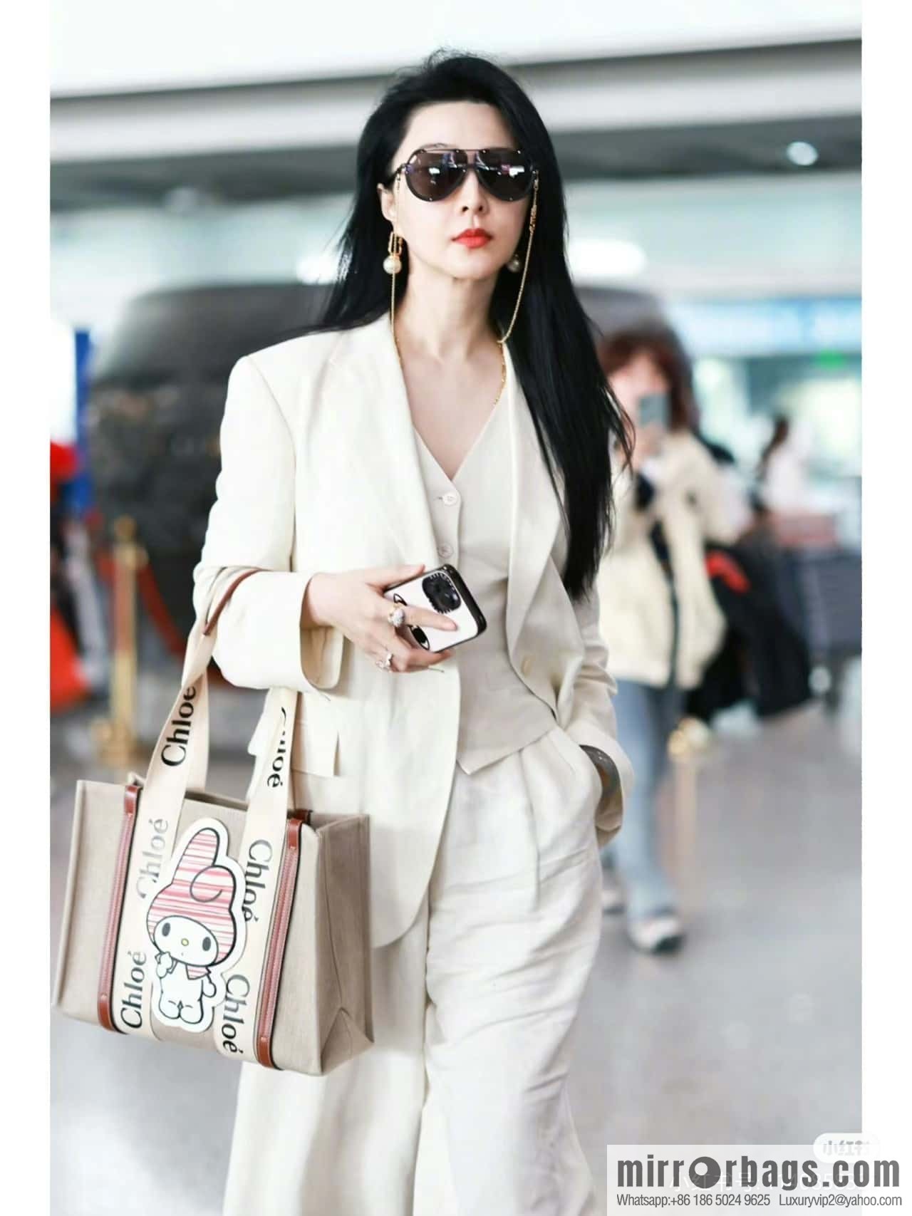 Chloe x My Melody joint, medium Melody tote bag 37CM