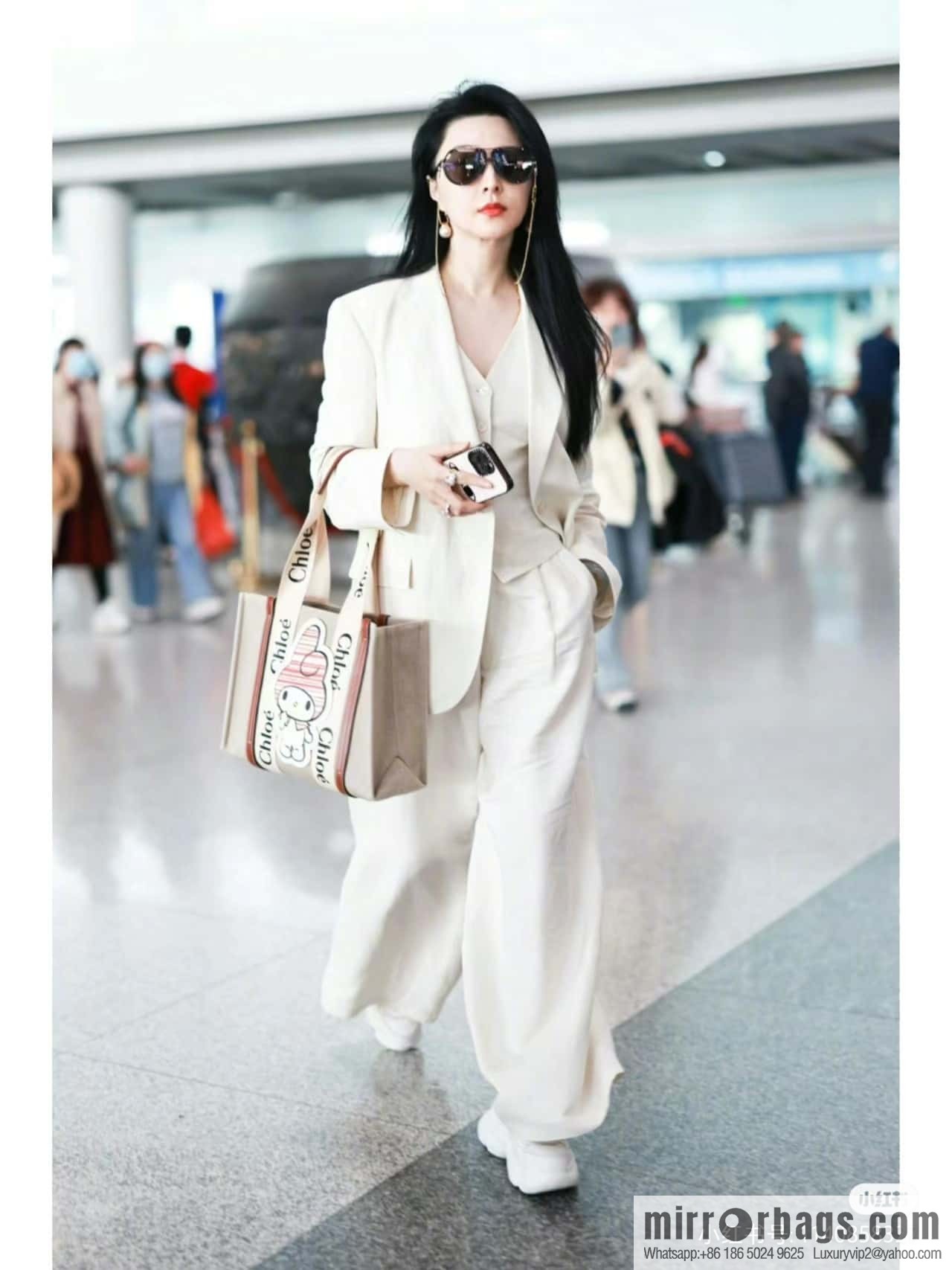 Chloe x My Melody joint, medium Melody tote bag 37CM
