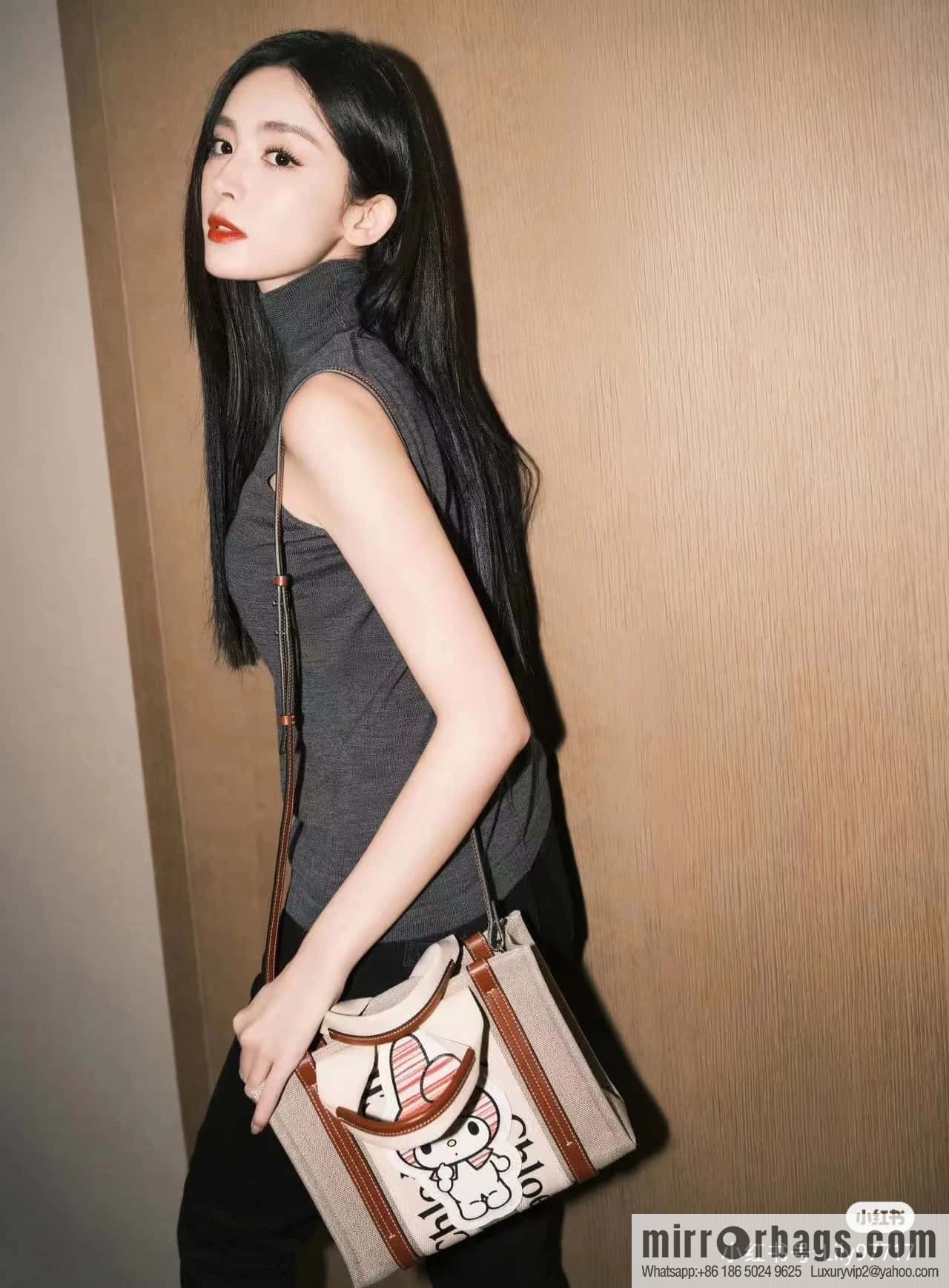 Chloe x My Melody joint, small Melody tote bag 26.5CM.