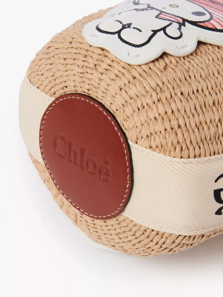 Chloe x My Melody joint, Melody straw bucket bag 17CM