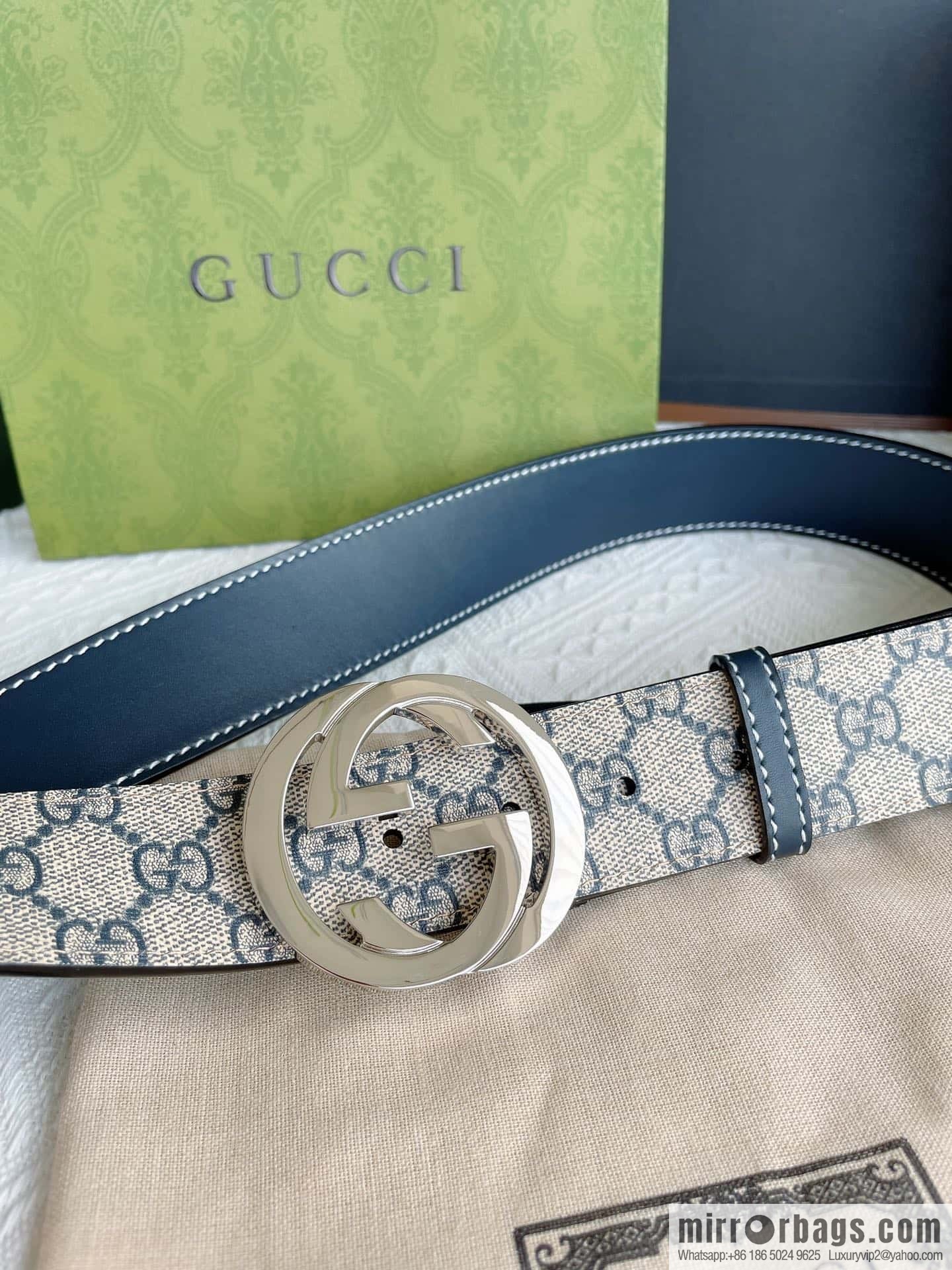 Gucci Gucci, exquisite polished double G buckle classic men's 3.8cm belt