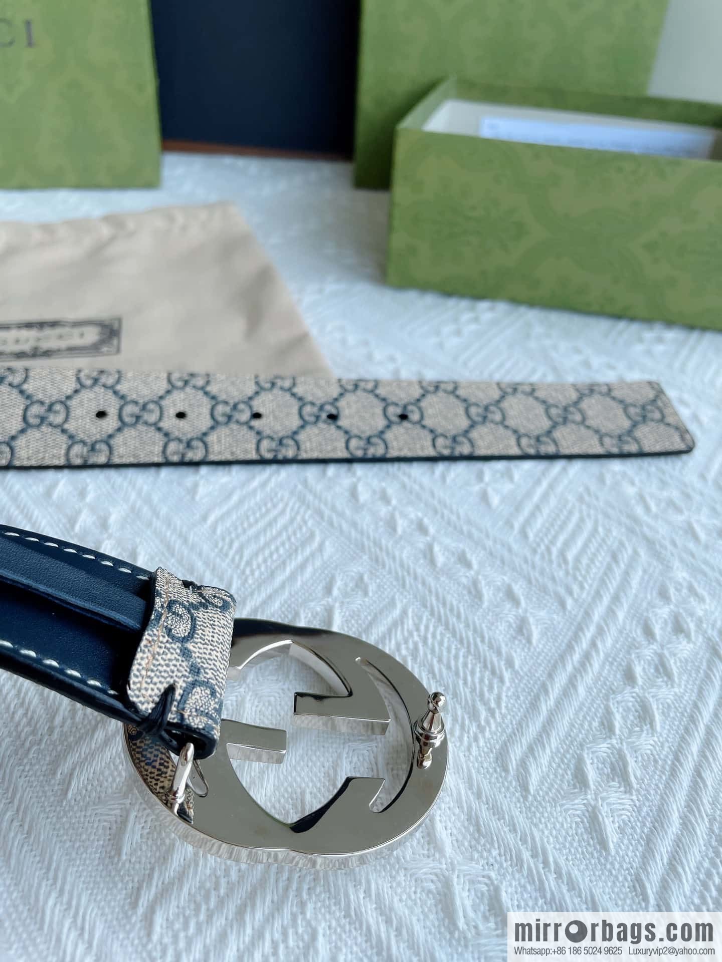 Gucci Gucci, exquisite polished double G buckle classic men's 3.8cm belt