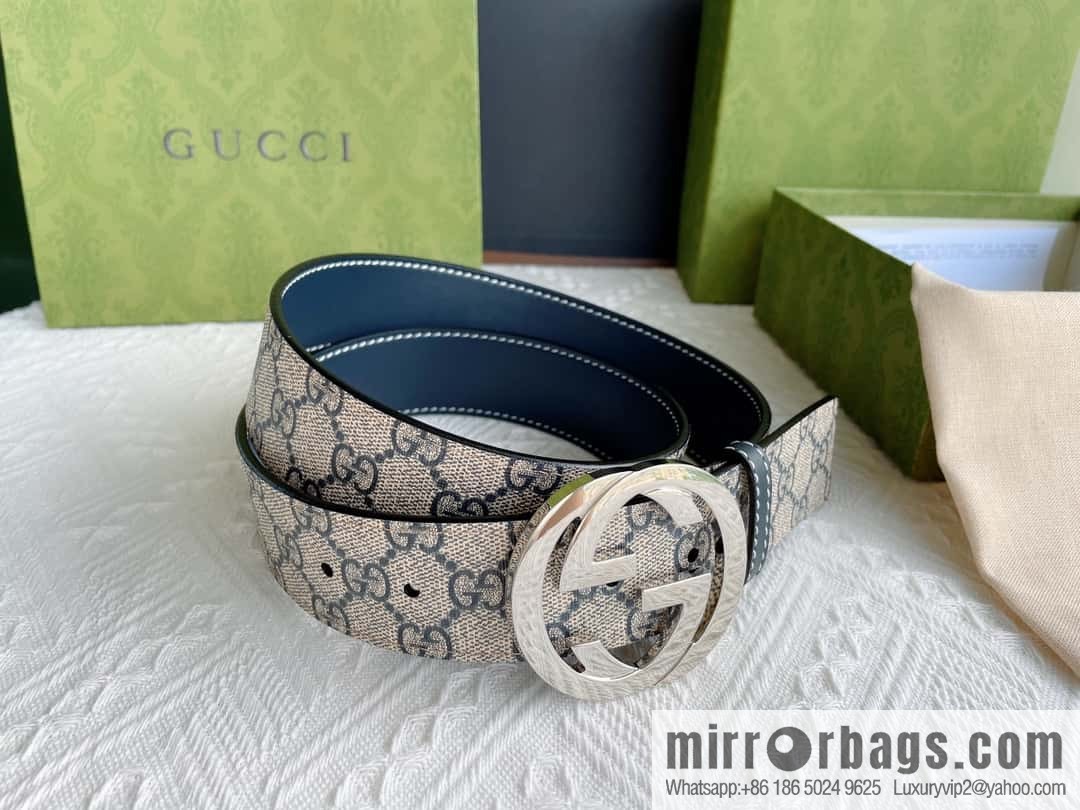 Gucci Gucci, exquisite polished double G buckle classic men's 3.8cm belt