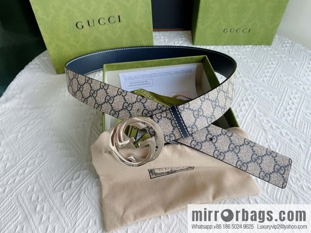 Gucci Gucci, exquisite polished double G buckle classic men's 3.8cm belt