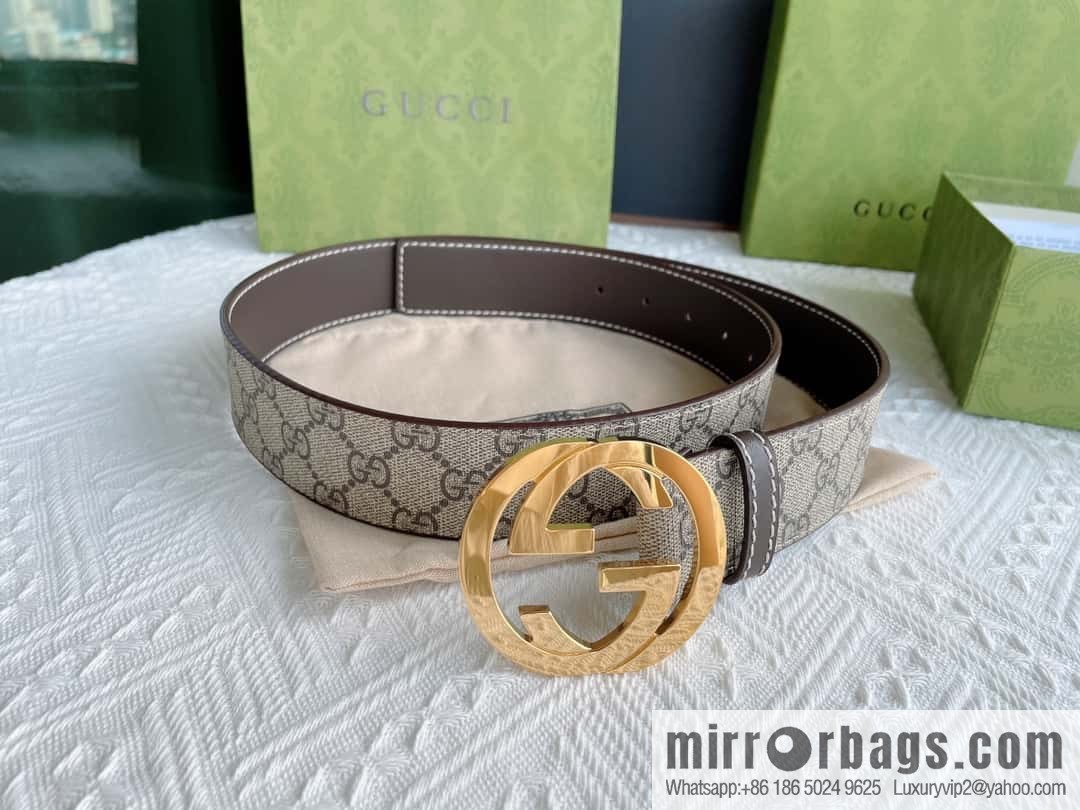 Gucci Gucci, exquisite polished double G buckle classic men's 3.8cm belt