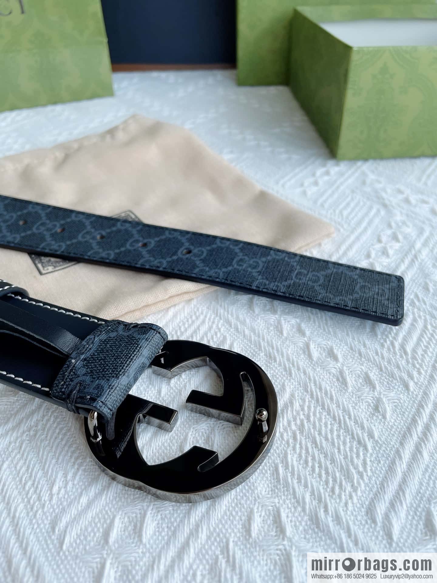 Gucci Gucci, exquisite polished double G buckle classic men's 3.8cm belt