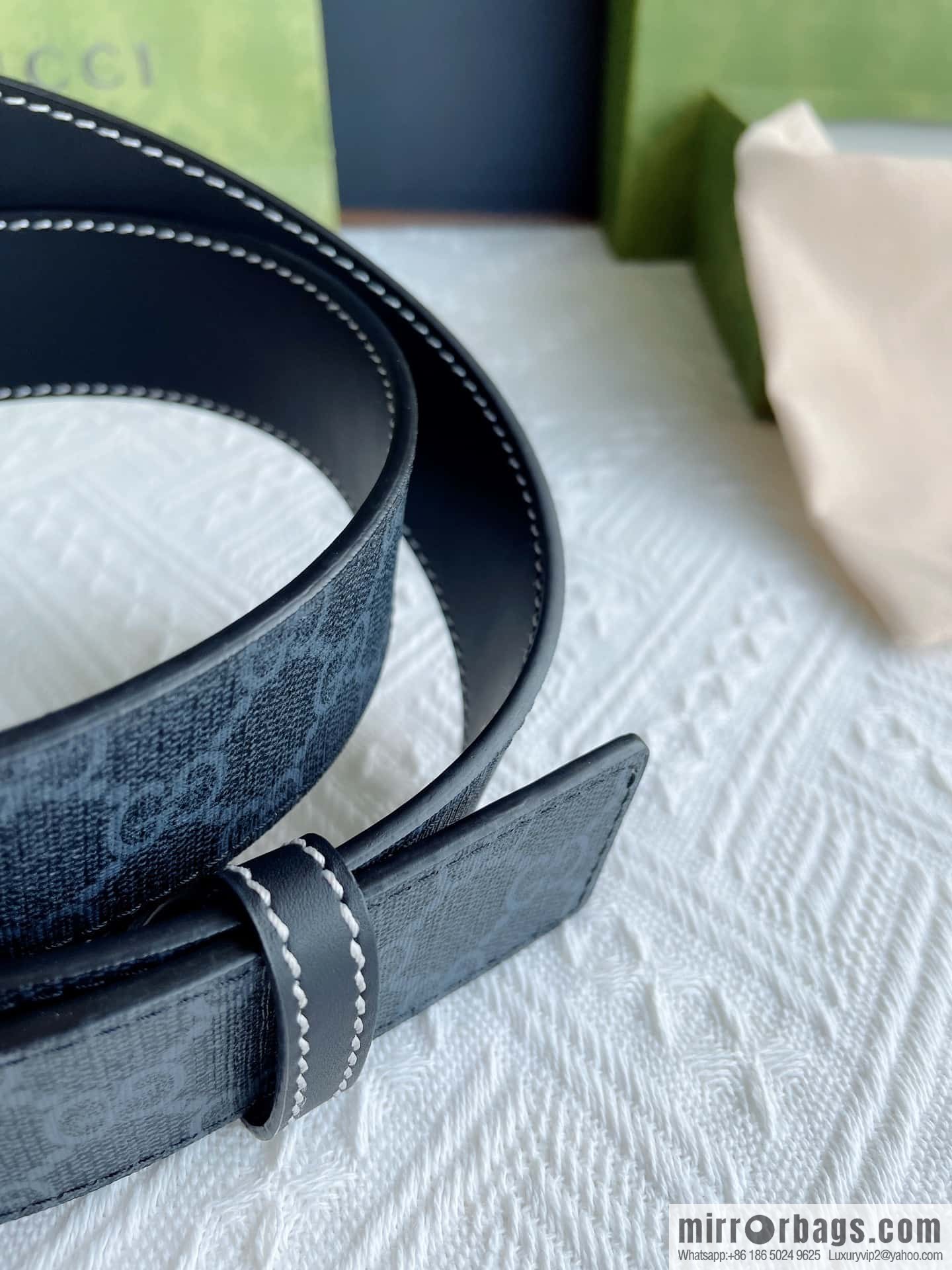 Gucci Gucci, exquisite polished double G buckle classic men's 3.8cm belt