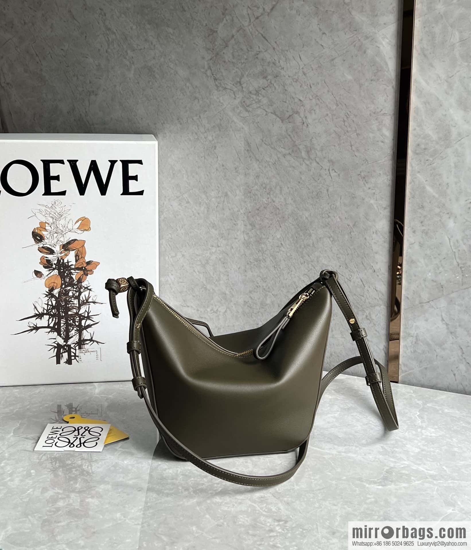 LOEWE new hammock armpit bag 0687 khaki green