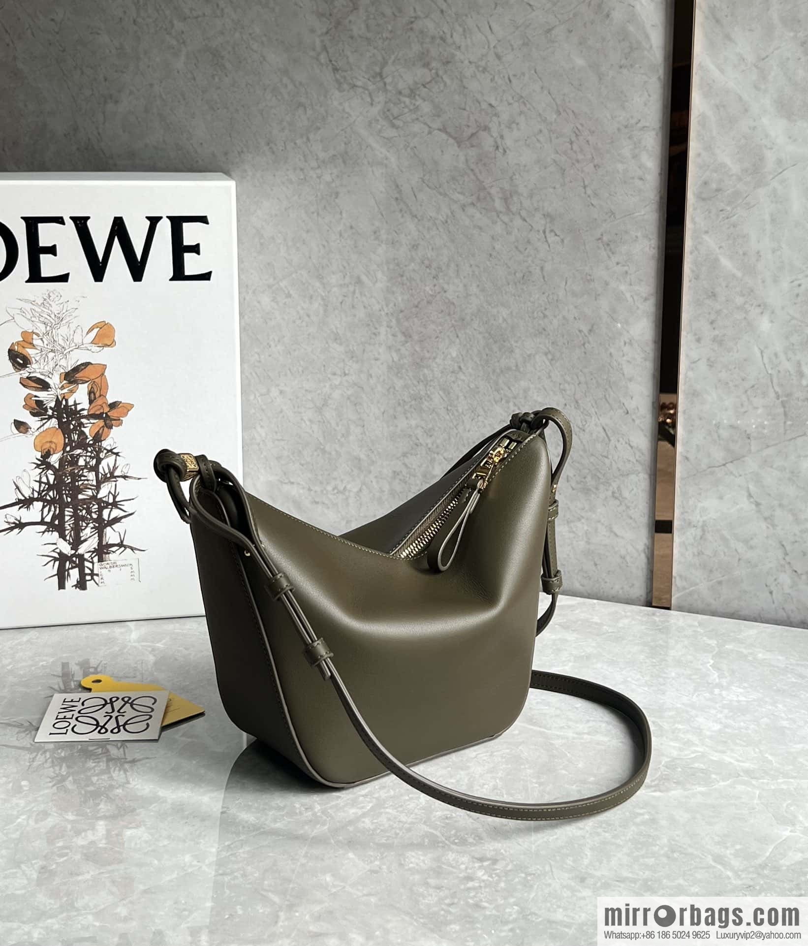 LOEWE new hammock armpit bag 0687 khaki green