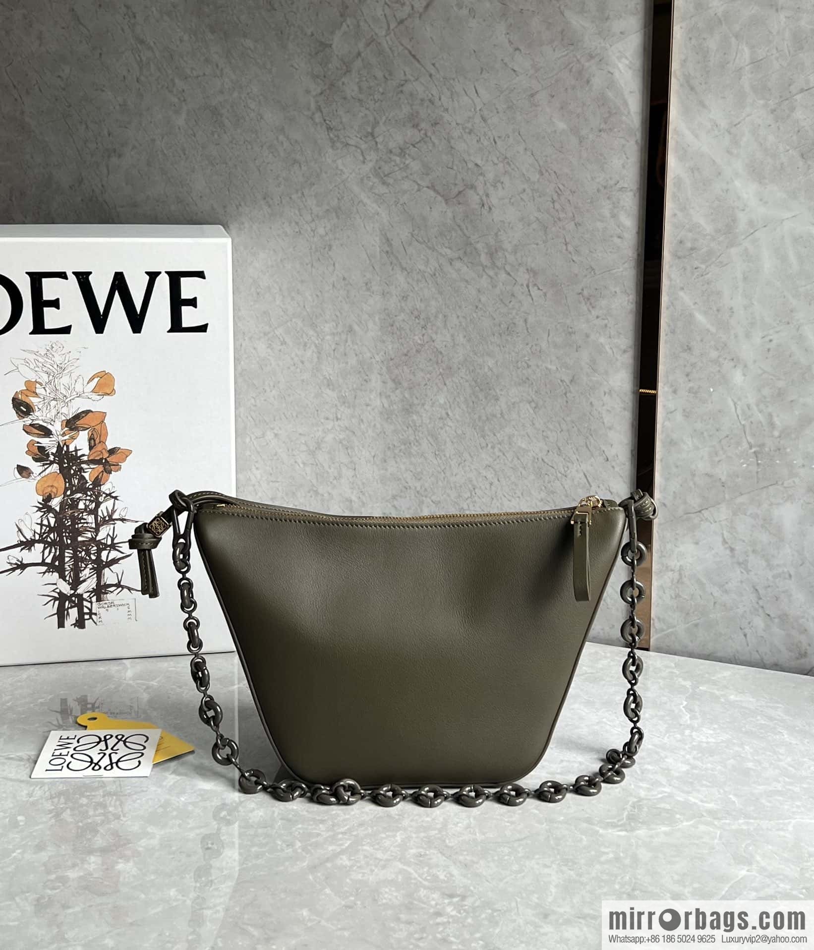 LOEWE new hammock armpit bag 0687 khaki green