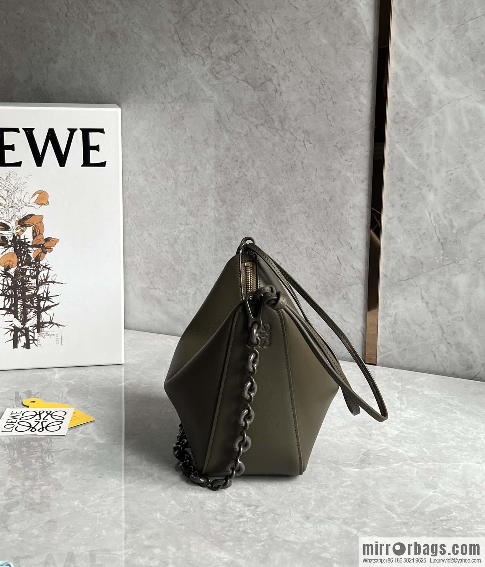 LOEWE new hammock armpit bag 0687 khaki green